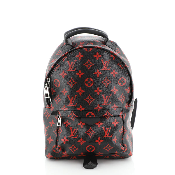 Louis Vuitton Backpack Palm Springs Monogram Infrarouge PM Black/Red in  Canvas/Leather with Silver-tone - US
