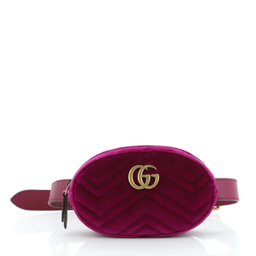 Gucci GG Marmont Belt Bag Matelasse Velvet