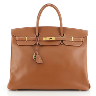 Hermes Birkin Handbag Brown Courchevel with Gold Hardware 40