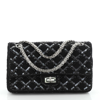 Chanel Reissue 2.55 Flap Bag Quilted Embellished Grosgrain 225