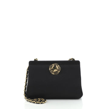 Chanel Gilded Camellia Shoulder Bag Satin Mini