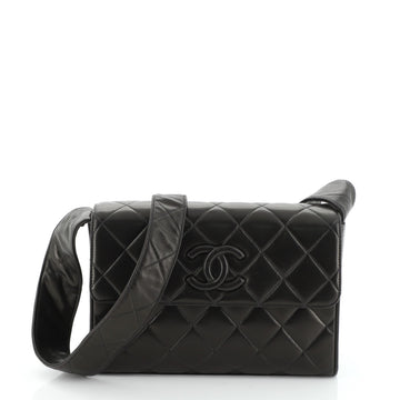 Chanel Vintage Covered CC Flap Bag Quilted Lambskin Medium