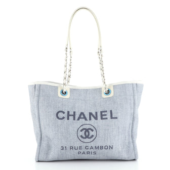 Chanel Deauville Tote Raffia Small