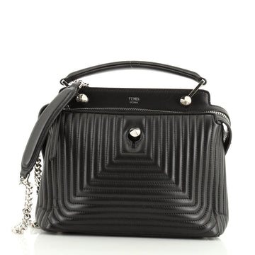 Fendi DotCom Click Top Handle Bag Quilted Leather Small