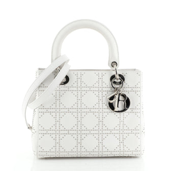 Christian Dior Lady Dior Bag Cannage Studded Leather Medium