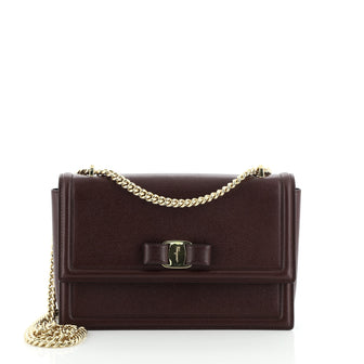 Salvatore Ferragamo Ginny Crossbody Bag Saffiano Leather Medium