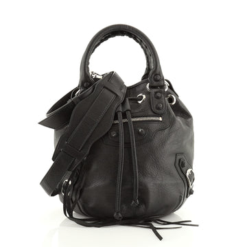 Balenciaga Holiday Pom Pon Rubber Studs Bag Leather Mini