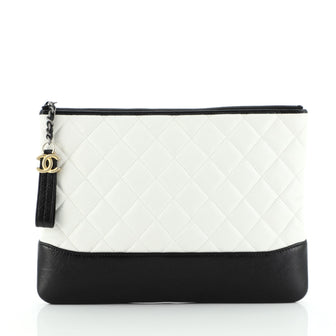 Chanel Gabrielle O Case Clutch Quilted Aged Calfskin Medium