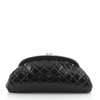 Chanel Timeless Clutch Quilted Patent