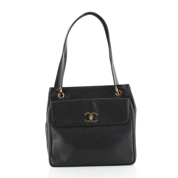 Chanel Vintage Front Pocket Tote Caviar Medium