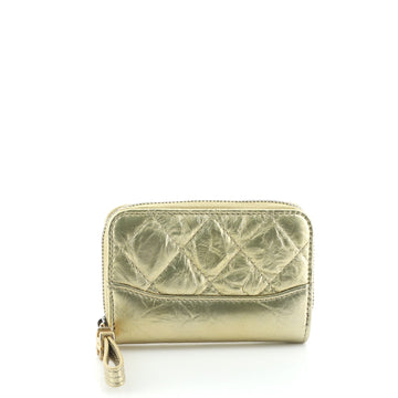 Chanel Gabrielle Zip Coin Purse Quilted Aged Calfskin Small