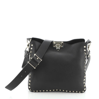 Valentino Rockstud Flip Lock Messenger Bag Leather Small