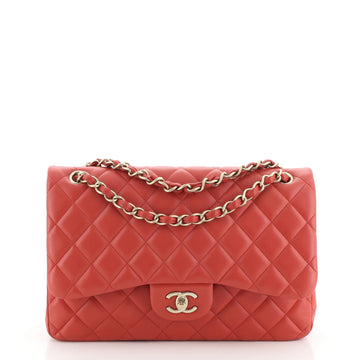 Chanel Classic Double Flap Bag Quilted Lambskin Jumbo