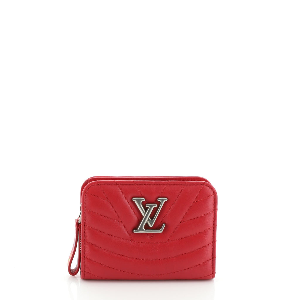 Louis Vuitton New Wave Zipped Compact Wallet Quilted Leather Red 55969100