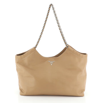 Prada Chain Tote Soft Calfskin Large