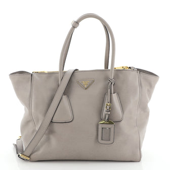 Prada Twin Pocket Tote City Calfskin Medium