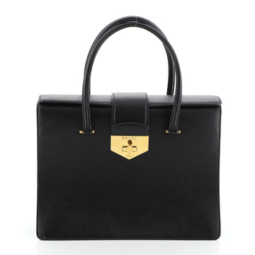Prada Turnlock Flap Tote Saffiano Leather Medium