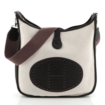 Hermes Evelyne Crossbody Gen I Toile and Leather GM