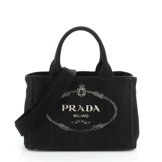 Prada Canapa Convertible Tote Canvas Mini