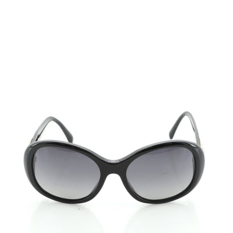 Chanel CC Turnlock Sunglasses Acetate with Quilted Leather