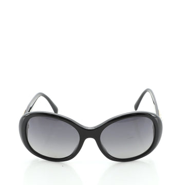 Chanel CC Turnlock Sunglasses Acetate with Quilted Leather