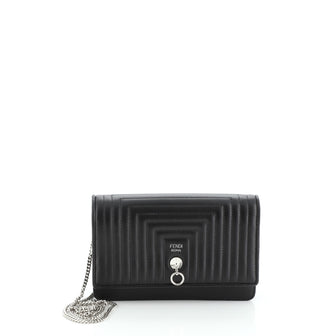 Fendi DotCom Wallet on Chain Quilted Leather