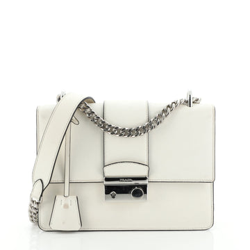 Prada Sound Chain Shoulder Bag Saffiano Leather Small