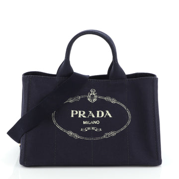Prada Canapa Convertible Tote Canvas Medium