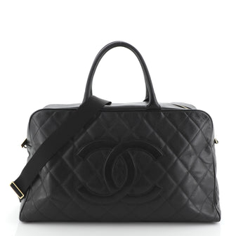 Chanel Timeless CC Bowler Bag Quilted Caviar XL