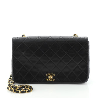 Chanel Vintage Full Flap Bag Quilted Lambskin Medium