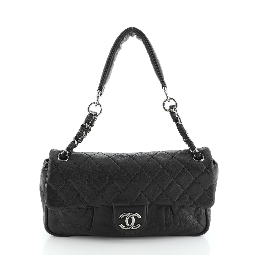 Chanel Lady Braid Chain Flap Bag Quilted Distressed Lambskin