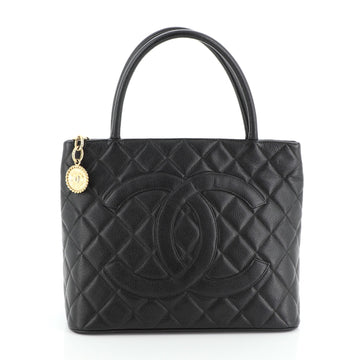 Chanel Medallion Tote Quilted Caviar