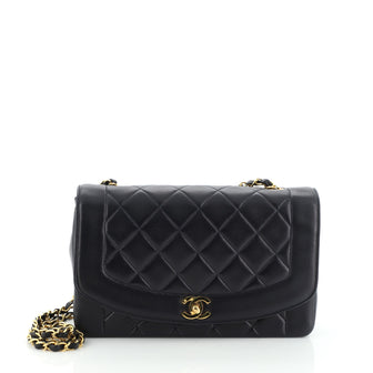 Chanel Vintage Diana Flap Bag Quilted Lambskin Medium