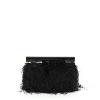 Tom Ford Bow Frame Clutch Feathers
