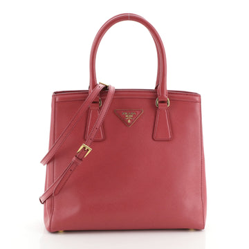 Prada Convertible Parabole Tote Saffiano Leather Small