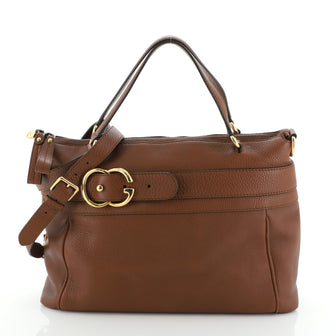 Gucci Ride Convertible Top Handle Bag Leather Medium