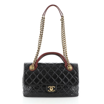 Chanel Castle Rock Flap Bag Quilted Glazed Calfskin Medium