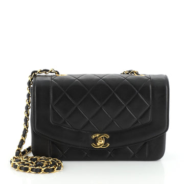 Chanel Vintage Diana Flap Bag Quilted Lambskin Small
