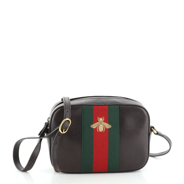 Gucci Bee Web Camera Bag Leather
