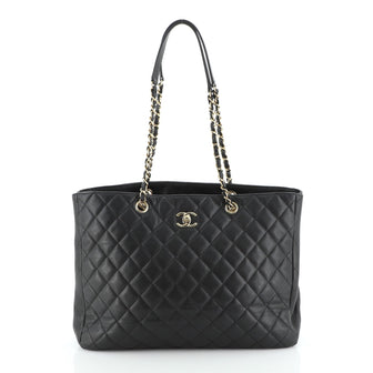 Chanel Classic CC Shopping Tote Quilted Caviar Large