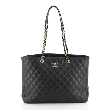Chanel Classic CC Shopping Tote Quilted Caviar Large
