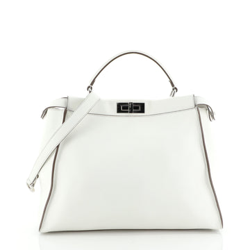 Fendi Monster Peekaboo Bag Leather with Fur Interior Large