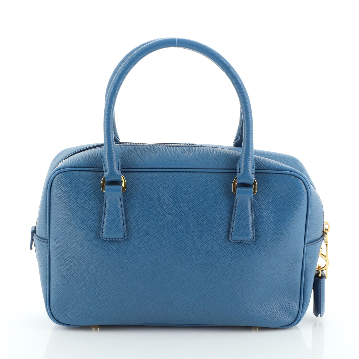 Prada Bauletto Bag Saffiano Leather Small Blue 560321