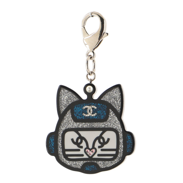 Chanel Cat Robot Bag Charm Glitter Resin Multicolor 5603323