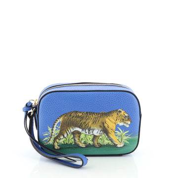 Gucci Wristlet Clutch Animal Print Leather