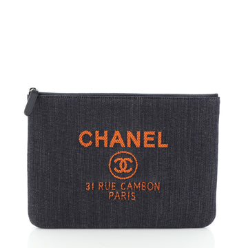 Chanel Deauville Pouch Denim Medium