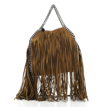 Stella McCartney Falabella Fringe Fold Over Crossbody Bag Shaggy Deer Mini