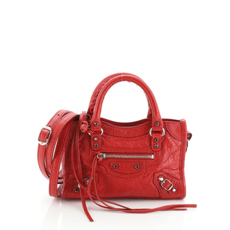 Balenciaga City Classic Studs Bag Leather Nano