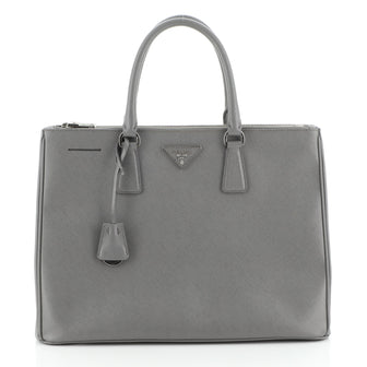 Prada Double Zip Lux Tote Saffiano Leather Large