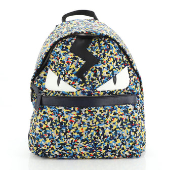 Fendi Monster Backpack Printed Nylon Large